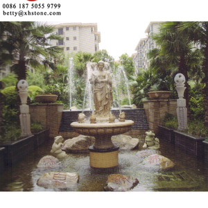 Lobby extérieur <span class=keywords><strong>moderne</strong></span> <span class=keywords><strong>d</strong></span>écoration marbre pierre grande <span class=keywords><strong>fontaine</strong></span> <span class=keywords><strong>d</strong></span>'eau dansante avec nue dame ange fille Statue grande cascade - Product Image 5
