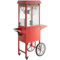 Machine à Popcorn Professionnelle à Toit Rouge Ronde, Fabrication de Maïs Soufflé, Personnalisable, Grande Marmite