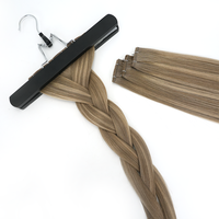 Extensions de cheveux humains Lanxun de qualité salon, invisibles, type papillon, avec micro-perles, double trame