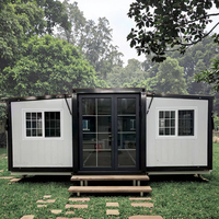 Maison préfabriquée moderne à double aile de 20, 30 ou 40 pieds, 1 à 4 chambres avec cuisine et salle de bain, maison conteneur personnalisable