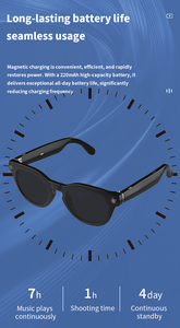 M86 8MP HD Máy Ảnh Thông Minh Kính Video 1200P ENC Tay Miễn Phí Cuộc Gọi Không Thấm Nước AI Kính Mát Âm Thanh Video Ghi Âm Máy Ảnh - Product Image 6