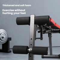 Banc de musculation multifonctionnel 6-en-1 en acier robuste avec réglage multi-niveaux et sièges confortables pour salle de sport commerciale