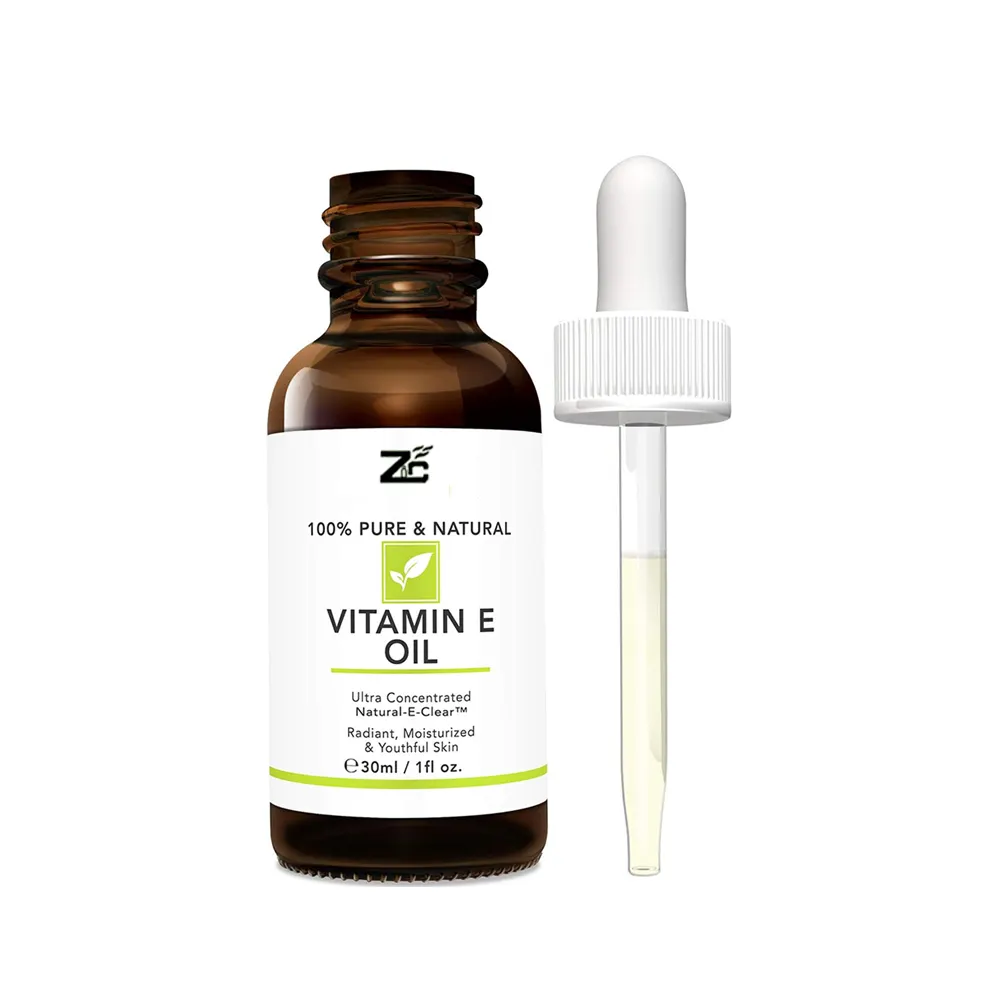 Minyak Vitamin E organik untuk Kulit & bekas luka-100% Serum Vitamin E alami murni untuk Wajah & rambut, non-gmo, Gluten