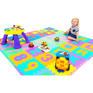 Ensemble de 36 tuiles EVA à emboîtement <span class=keywords><strong>tapis</strong></span> de jeu en mousse pour enfants numéros de l'<span class=keywords><strong>alphabet</strong></span> <span class=keywords><strong>puzzle</strong></span> de sol coloré pour l'exercice Camping - Product Image 5