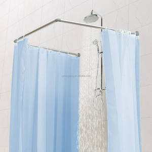 Tringle à <span class=keywords><strong>rideau</strong></span> de douche en forme de U réglable, installation de poinçonnage de support en forme de U pour salle de bain, <span class=keywords><strong>baignoire</strong></span>, magasin de vêtements - Product Image 6