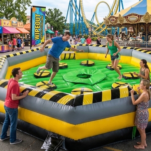 Juego Inflable Comercial Meltdown Wipeout, Juego de PVC Last Man Standing Sweeper para Fiestas de Adultos, <span class=keywords><strong>Alquiler</strong></span> para Carnavales - Product Image 1