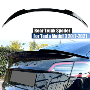 Aileron de coffre arrière noir brillant en ABS pour Tesla Model 3 2017 2018 2019 2020 2021 - Accessoire de style automobile - Product Image 1