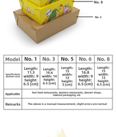 Cajas de comida coreanas para llevar, para pollo frito - Contenedores plegables, resistentes al aceite y aislantes para nuggets y muslos de pollo