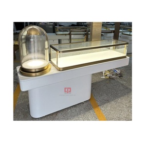 Hợp thời trang tùy chỉnh cao cấp cửa hàng hiển thị Showcase đa chức năng Vàng Thép không gỉ Kính trang sức Showcase truy cập - Product Image 1