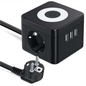 Caricabatterie multifunzione EU Cube: USB A + tipo C porta piccola striscia di luce notturna Desktop - Product Image 4
