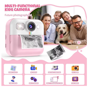 Cámara para niños Cámara de impresión instantánea Impresión instantánea para niños 1080p HD Pantalla táctil de 2,4 pulgadas Mini Cámara Selfie con juguetes para niños 2025 - Product Image 2