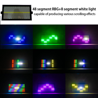 Vente chaude LED Panneau Matrice Lumières 48 Segment RVB 3 en 1 et 8 Segment Blanc Stroboscopique Lumières Teinture Disco Party Stage Light