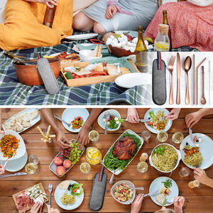 Juego de Cubiertos de Acero Inoxidable DD1086 de 7 Piezas, Tenedores, Cucharas y Utensilios de Servir con Acabado Pulido Espejo, Venta al por Mayor - Product Image 4