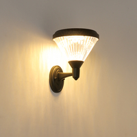 Lampe murale solaire LED ZC BD0804 2W avec panneau mono en aluminium PC, étanche IP65, pour extérieur et jardin, fabrication usine