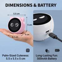 Robot éducatif intelligent CBYD pour enfants, jouet STEM en plastique avec affichage d'expressions faciales aléatoires, lumière, son et application vocale IA
