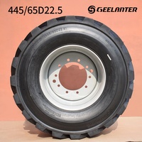 Pneu et jante pleins Geelanter 445/65D22.5 pour roues GENIE - Noir, garantie 1,5 an, élimine les crevaisons