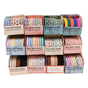 2022 nouvelle bande de caoutchouc pour femmes, attache élastique, filet, cercle de cheveux rouge, corde de cheveux tressée - Product Image 1