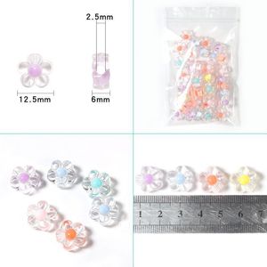 Acrylic Flower <b>Beads</b> 12mm Loose <b>Beads</b> For Bracelet Making DIY Craft Jewelry Making Materials - Product Image 2