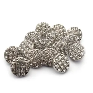 Metal Rhinestone Button Crystal Diamond Sewing Shank Button With Rhinestone