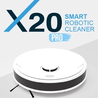 Aspirateur robot tout-en-un X20 Pro, aspiration 10000 Pa, collecte automatique de poussière HEPA, brosse électrique pour bureaux commerciaux