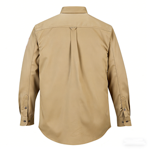 Camicia da Lavoro in Cotone FR per Operai del Settore Petrolifero, Resistente alle Fiamme, Abbigliamento da Lavoro Industriale per Saldatura, Colore Grigio - Product Image 6