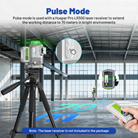 Niveau laser croisé horizontal et vertical Huepar Pro GS03CG 3D 12 lignes vertes 360° point de plomb extérieur