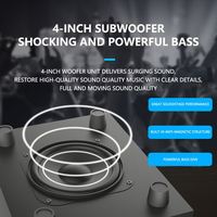 Altavoz Subwoofer Bluetooth, Tarjeta de Audio Bluetooth, Altavoces USB para Computadora de Escritorio, Altavoces Multimedia Activos de Madera 2.1 para Computadora