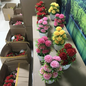 Fleurs de <span class=keywords><strong>chrysanthème</strong></span> 21 cm, <span class=keywords><strong>fleur</strong></span> artificielle en bonsaï pour la décoration de bureau - Product Image 2