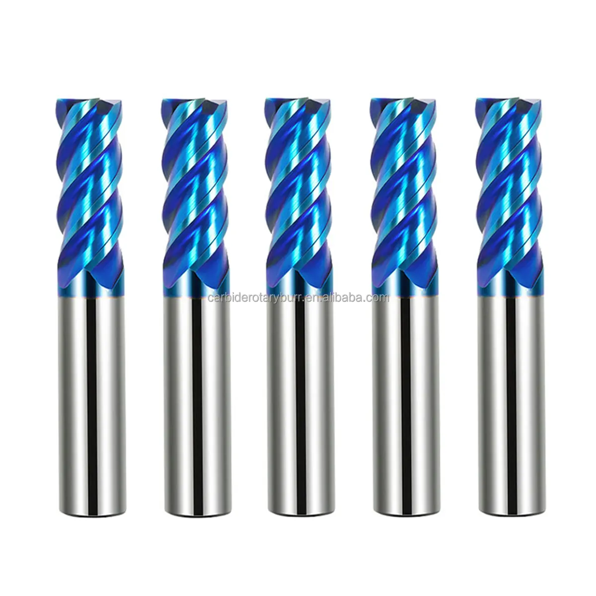 Milling Cutter 4 Flute End Mill Carbide Router Bit 1-12Mm Carbide Milling Cutter HRC55 Tialn Coated Machine CNC End Mills