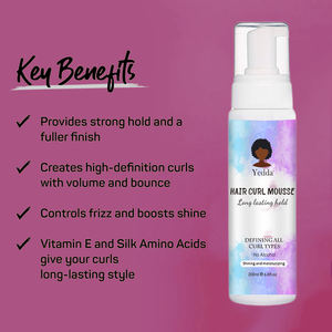 <span class=keywords><strong>Mousse</strong></span> Coiffante Végétalienne Biologique à Marque Blanche pour Cheveux Bouclés et Extensions avec Tenue Forte et Anti-Frizz - Product Image 4