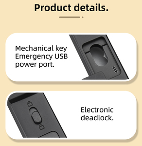 אינטרנט אלחוטי חכם בטיחותי גבוה עבור נעילת דלת אפליקציית Tuya טביעת אצבע כרטיס IC מפתח סיסמה זמנית פתיחת נעילה אחסון בענן - Product Image 6