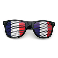 PARTYMENT Lunettes de soleil imprimées avec logo, motif drapeau national et autocollants à micro-perforations, pour la Coupe du Monde de Football et la Journée de l'Indépendance
