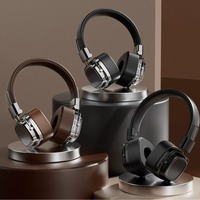 Retro Over-Ear headphone kualitas tinggi suara nirkabel untuk ponsel Universal