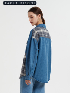 Chaqueta vaquera de manga larga a cuadros con botones, abrigo informal de invierno para mujer, ¡gran oferta! - Product Image 2