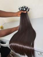 Extensiones de Cabello Natural Negro Rizado, Cabello Virgen Ondulado, Extensiones de Cabello Rizado Birmano Natural