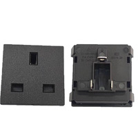 Prise de courant Standard britannique 13A 250V prise 3 broches Type G Angleterre Module de prise industrielle noir connecteur de prise secteur à encliqueter