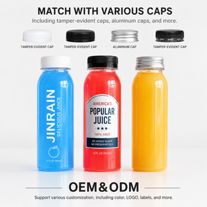 Botellas de Plástico PET Transparentes Redondas de Grado Alimenticio Personalizadas de 150 ml, 200 ml, 250 ml, 300 ml, 350 ml, 400 ml, 450 ml, 500 ml para Bebidas - Product Image 1