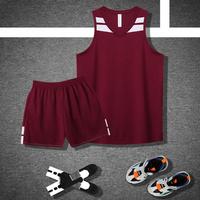 Conjunto de Uniforme de Baloncesto Personalizado sin Mangas, de una Sola Capa, 100% Poliéster, Absorbente de Sudor, Transpirable, para Hombres, Jóvenes y Equipos