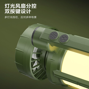 Solar Powered Outdoor Camping Fan Light Led Rechargeable Portable Multi Functional Emergency Tent Light - Product Image 2