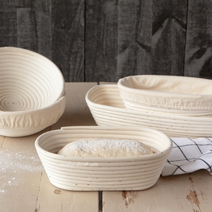 Cesta de fermentación de pan profesional de ratán para pan de masa madre, cesta de fermentación de masa natural hecha a mano - Product Image 3