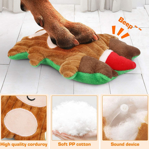 Pluche Interactief Piepend Speelgoed Kerstcadeau Inbegrepen Gember Man Rendier Kerstman 3 Stuks Set Hond Kerst Speelgoed - Product Image 3