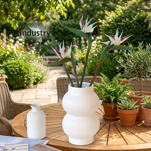 Flores Artificiales de Ave del Paraíso en Maceta, Decoración para el Hogar, Arreglos de Alta Gama, Ramos de Boda Blancos de 60CM, Strelitzia Artificial Moderna - Product Image 5