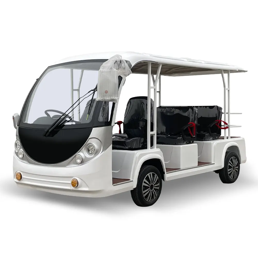 फैक्टरी मूल्य 8 सीटर शटल इलेक्ट्रिक पर्यटन स्थलों का भ्रमण पर्यटक मिनी बग्गी बस और कार बिक्री के लिए