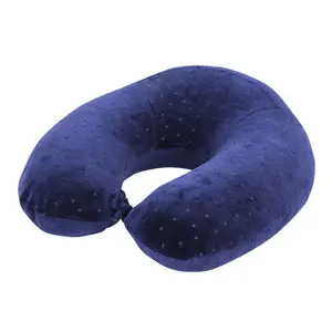 Back Support Memory Foam U-shaped Neck Pillow Travel Foldable Air Travel Pillow Portable Slow Rebound Office Neck Pillow