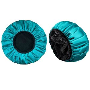 Gorro de Ducha Extra Grande, Función de Secado de Cabello, para Mujer, Tela de Nailon, Satén Sedoso, 100% Impermeable, Reutilizable, Promocional - Product Image 1