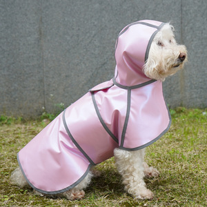 Manteau imperméable en PU pour animaux de compagnie avec capuche, cape réfléchissante pour chiens de petite taille, vêtements pour jours de pluie printemps-été - Product Image 1
