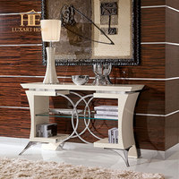 Meuble de style nordique classique moderne, vitrine en verre blanc italien à 1 porte pour salon, villa, hôtel