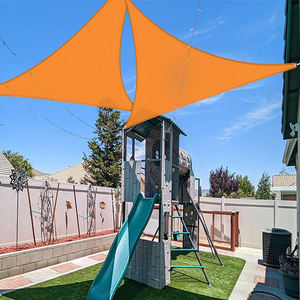 Voile d'ombrage triangulaire en HDPE 2,5x2,5x2,5m pour patio extérieur et jardin, motif tissé anti-UV - Product Image 4