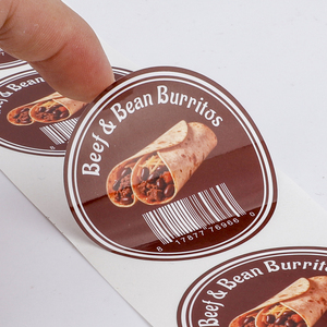 Étiquette autocollante personnalisée ronde pour emballage alimentaire de burritos au bœuf, avec logo, pour restauration rapide mexicaine, traiteur, restaurant, à emporter, scellable - Product Image 3