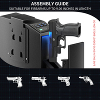 Coffre-fort pour armes à feu à accès rapide, coffres-forts pour armes à feu et boîtes de sécurité pour armes à feu pour la maison, la voiture, le camion, la table de chevet, déverrouillage 3 voies : empreinte digitale, clé numérique